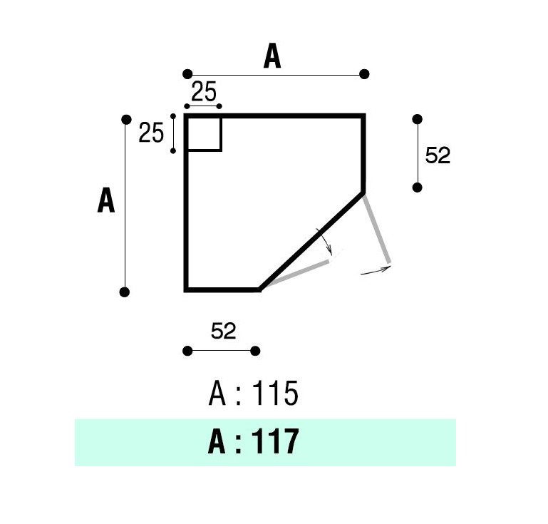 Armoire angle informatique 2 portes  ARLITEC 115 x 117 cm