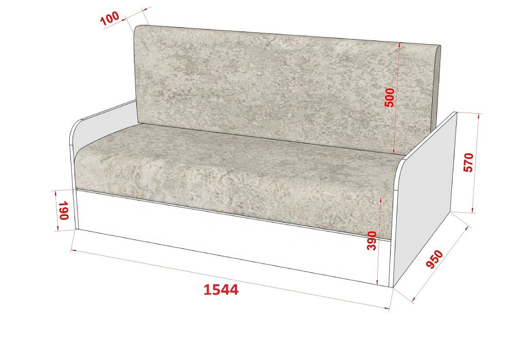 Armoire lit escamotable DYNAMO SOFA accoudoirs structure chêne canapé gris couchage 140*200