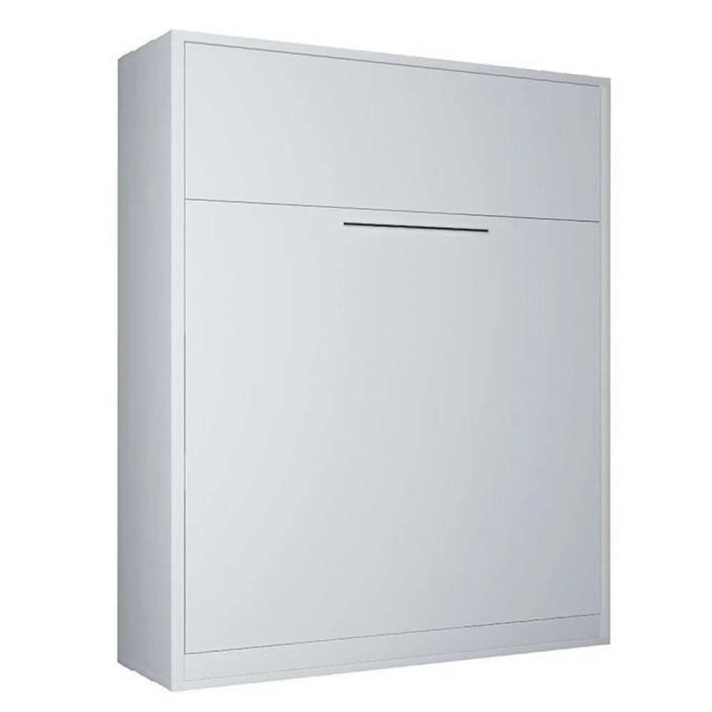 Armoire lit FIDJI Couchage 160 x 200 cm profondeur 50 cm mélaminé blanc mat