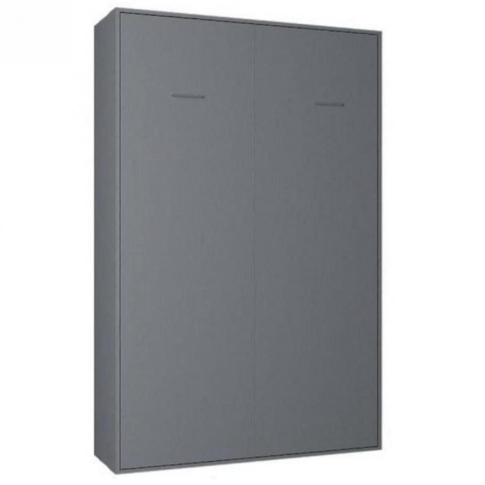 Armoire lit escamotable SMART-V2 gris graphite mat couchage 120*200 cm.