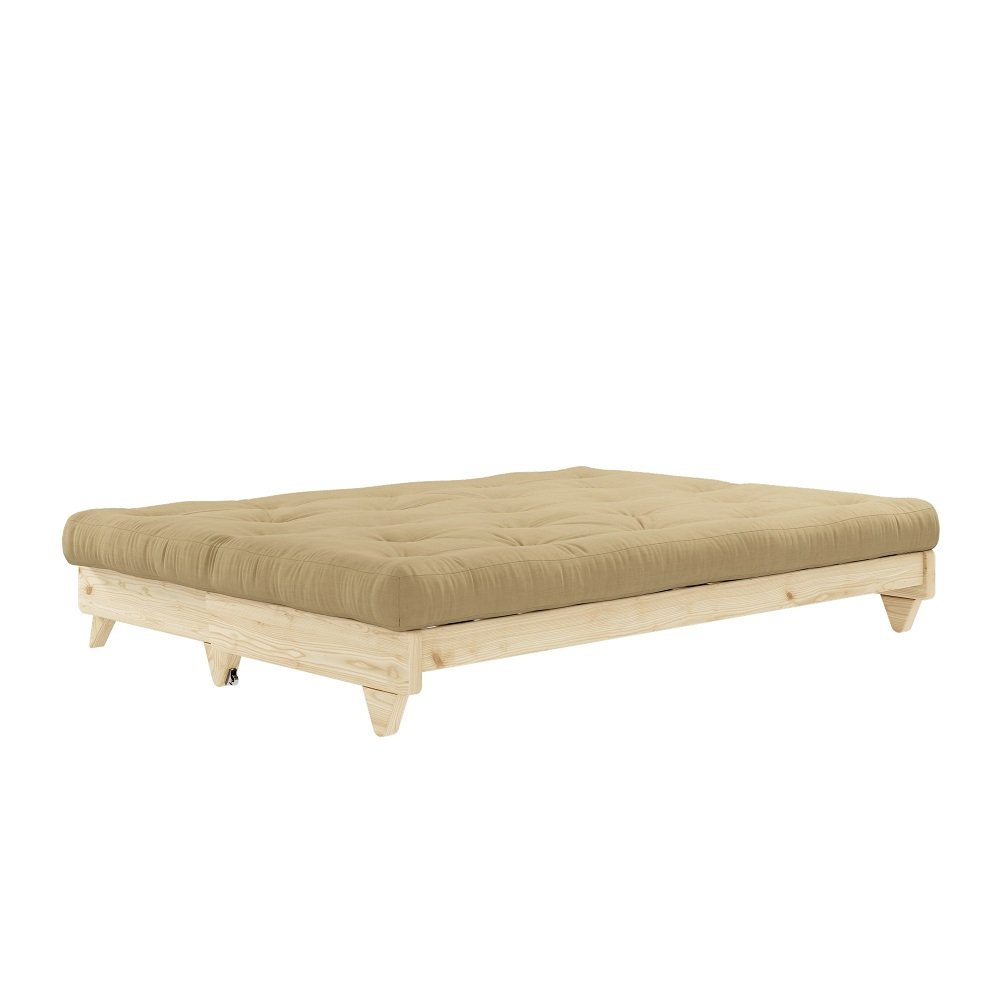 Banquette convertible FRESH pin coloris beige blé couchage 140*200 cm.