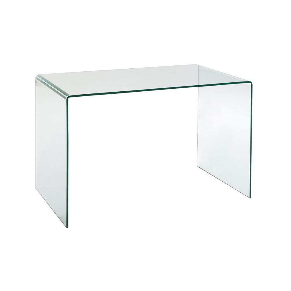 Bureau design MAINTY en verre transparent