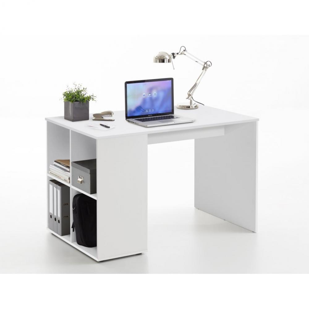 Table de Bureau avec Étagère blanche