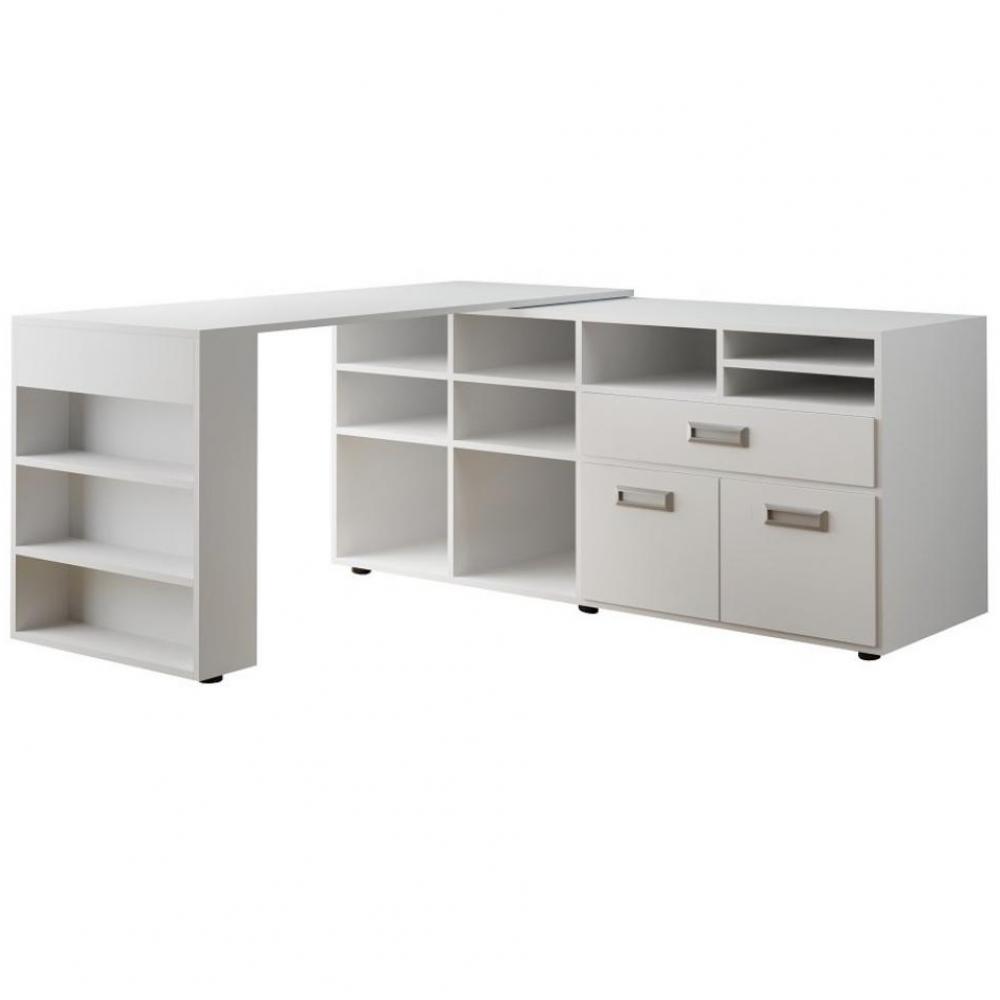 Bureaux, meubles et rangements, Bureau angle RUBY 160 x 160 cm blanc mat  OUTLET