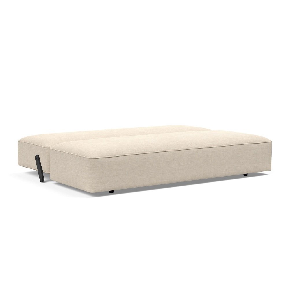 INNOVATION LIVING  Canapé convertible design YONATA tissu Phobos Latte