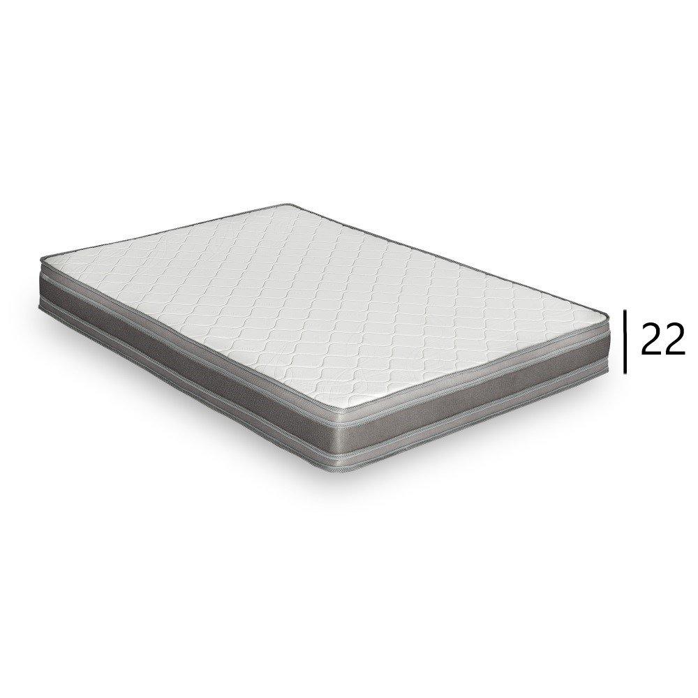 Canapé CanapExpress AZUR matelas mémory  22 cm sommier métal 140 cm