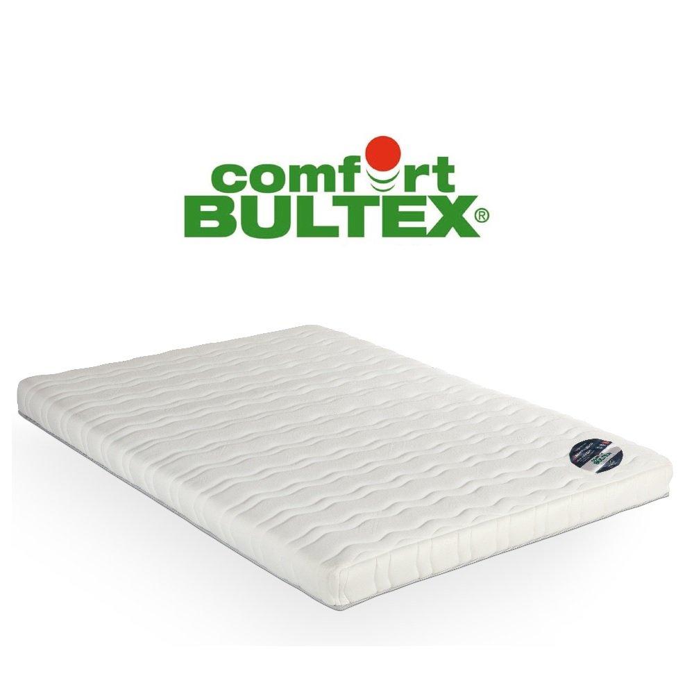 Canapé convertible express VOLOUTO matelas 140cm comfort BULTEX® 16cm sommier lattes RENATONISI tissu velours gris