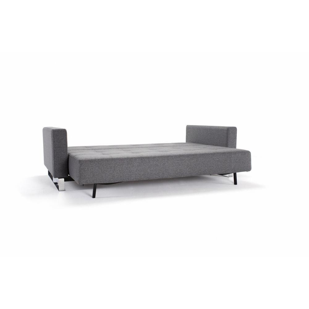 INNOVATION LIVING  Canapé gigogne design CASSIUS DELUXE EXCESS LOUNGER gris Twist Charcoal convertible lit 155*200 cm