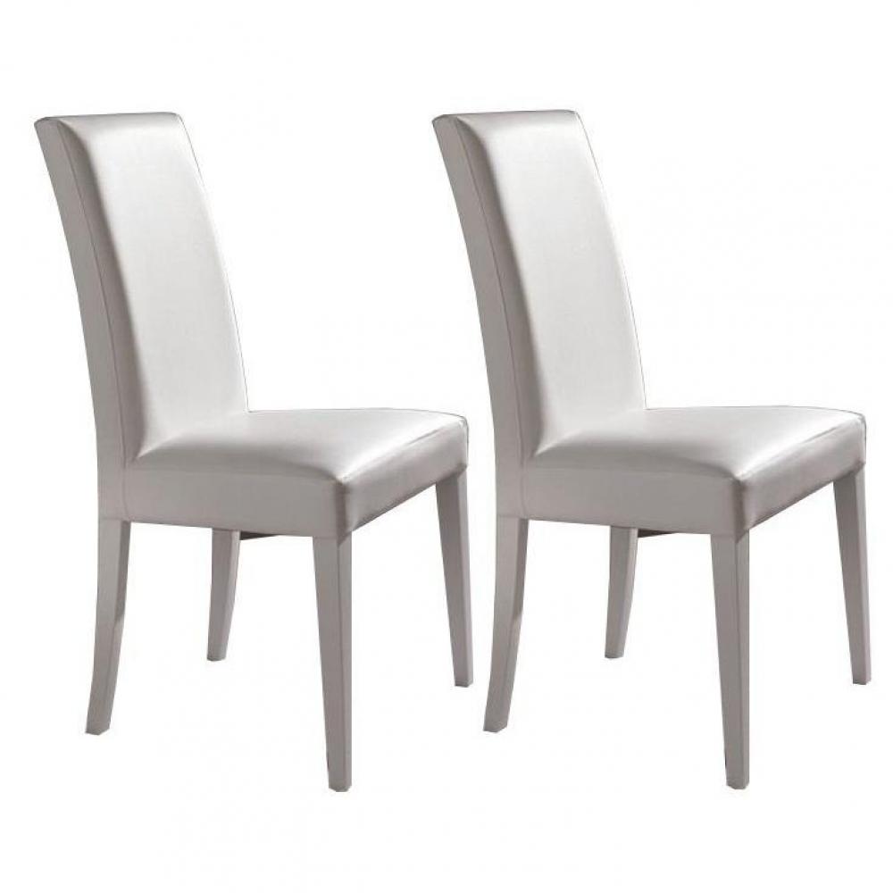 Lot de 2 chaises design italienne VERTIGO LUX polyuréthane façon cuir