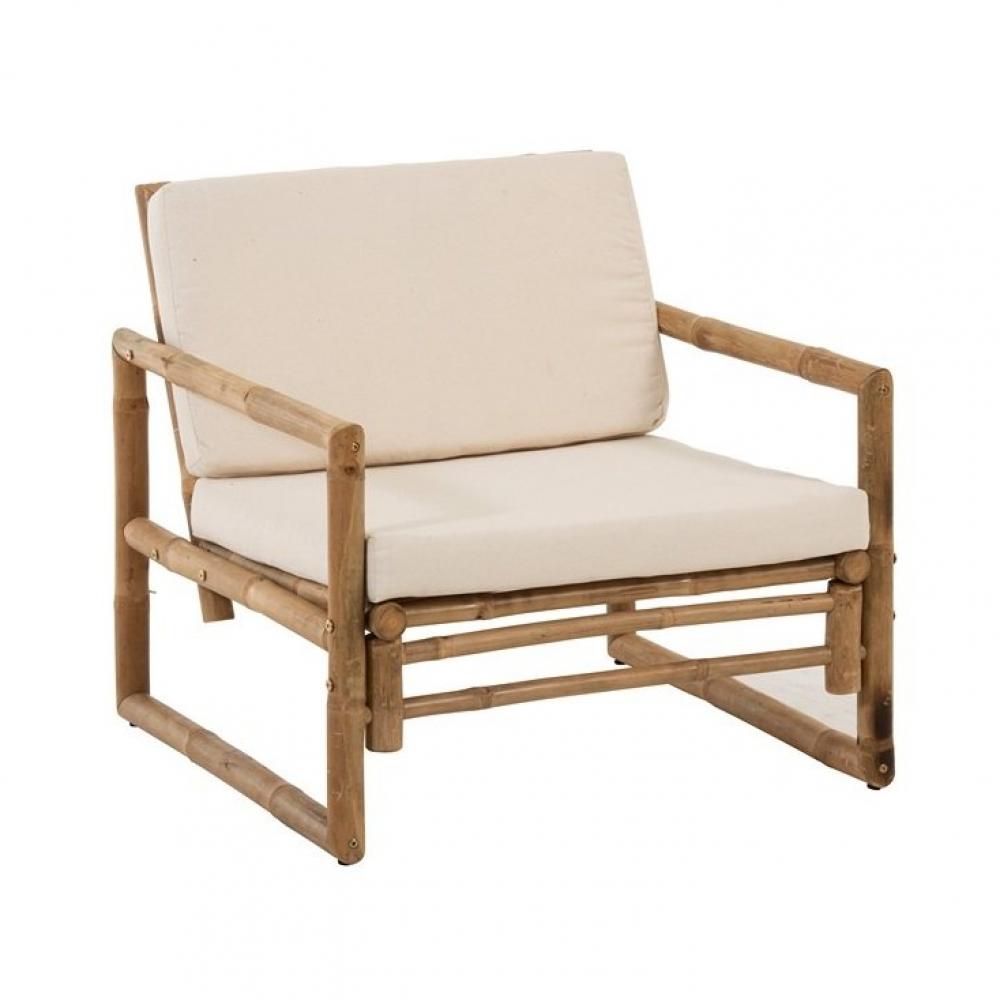 Chaise avec coussin LOVA Bambou /  Naturel