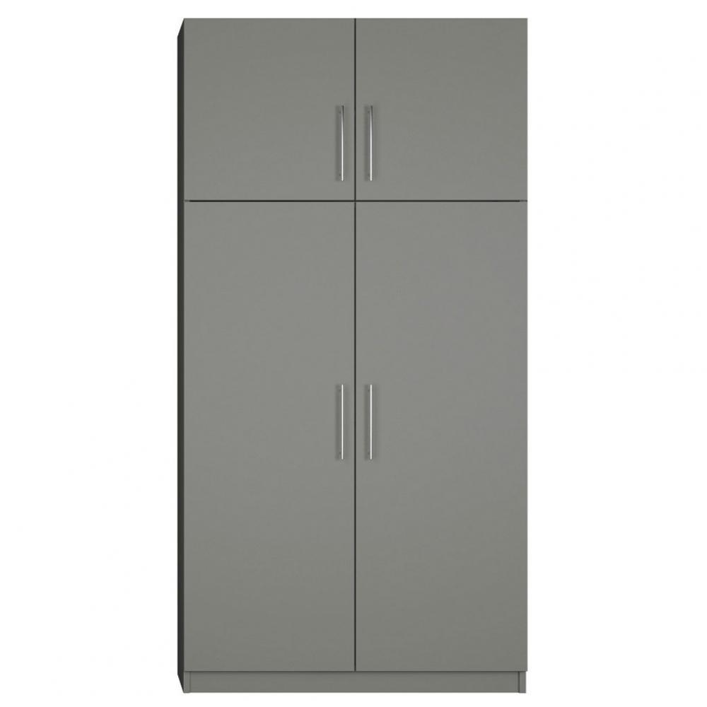 Armoire de rangement lingère 4 portes largeur 100 cm coloris gris graphite mat