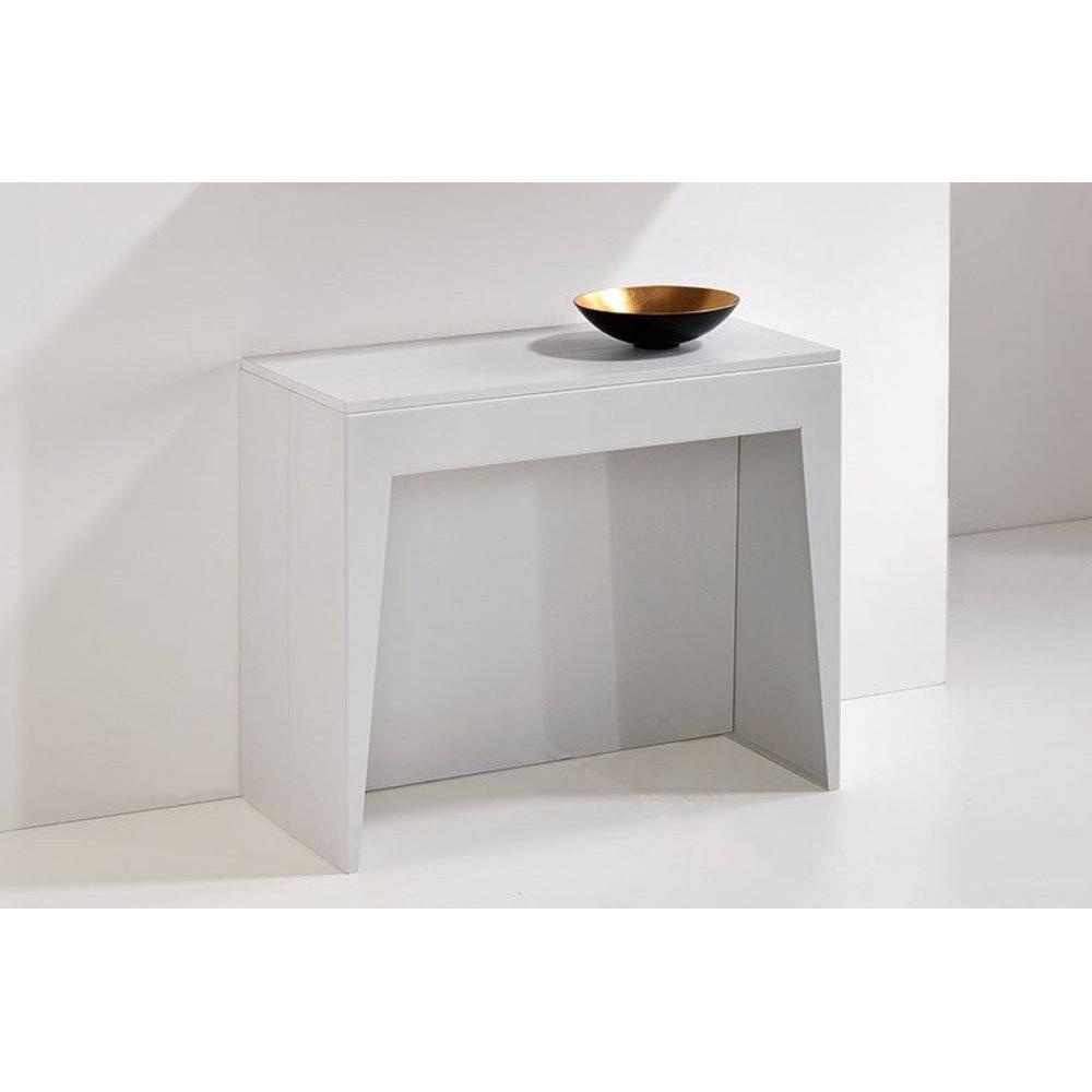 Table console extensible COSMIC blanc mat