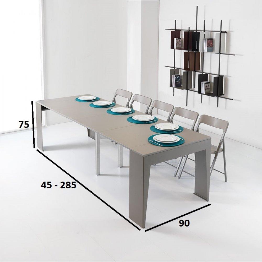 Table console extensible COSMIC taupe