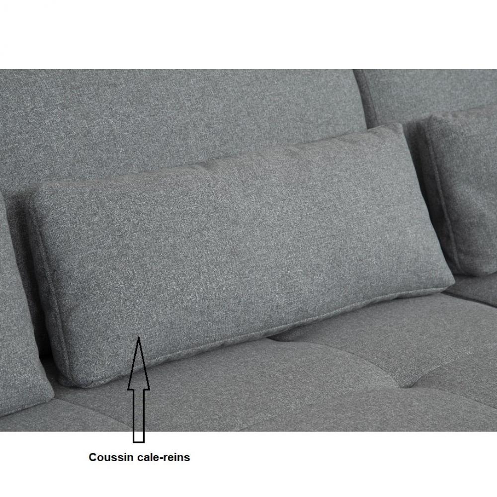 Coussin cals reins pour canapé angle FERNIE tissu Enjoy gris 21