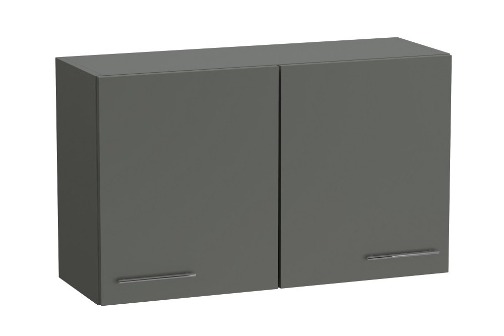 Ensemble de rangement pont 2 portes gris graphite mat largeur 300 cm