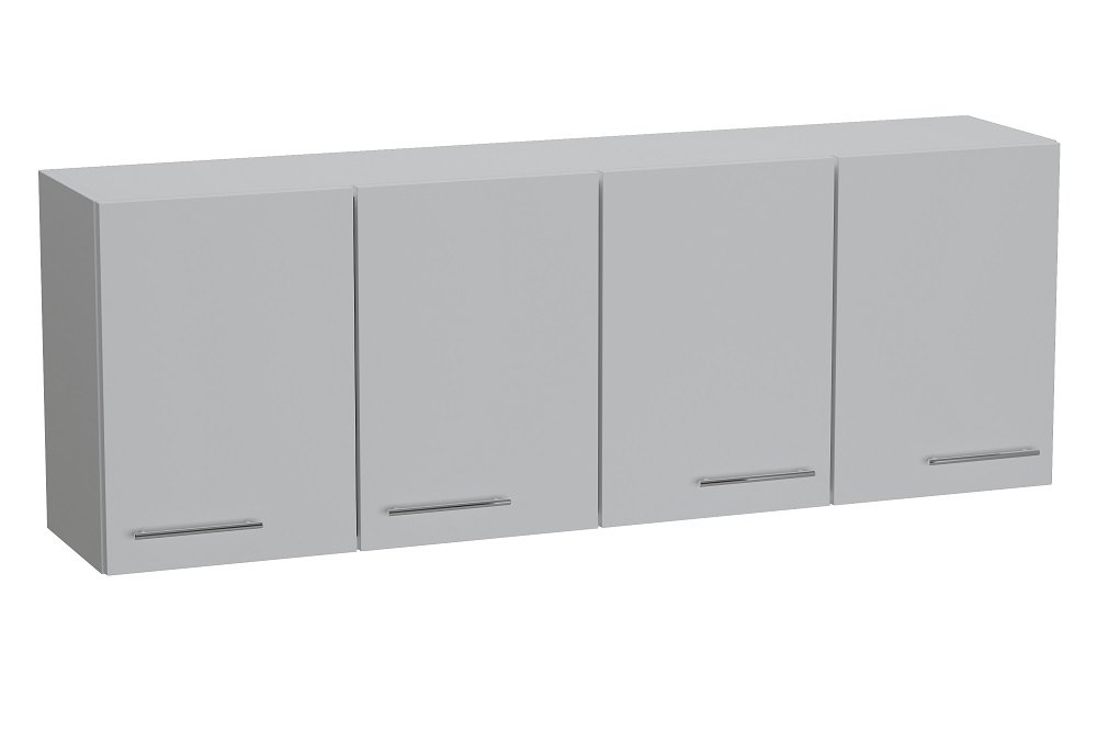 Ensemble de rangement pont 4 portes blanc mat largeur 270 cm