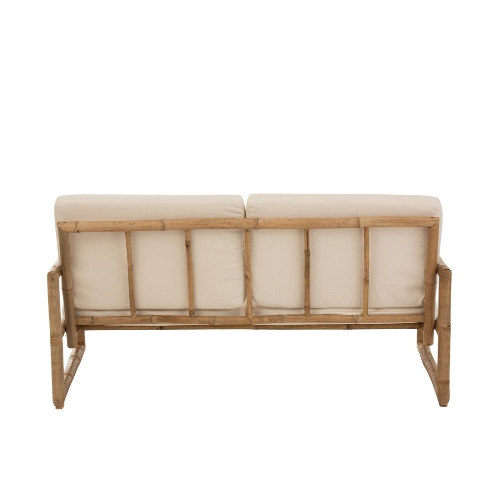 Fauteuil 2 personnes avec coussin LOVA Bambou /  Naturel