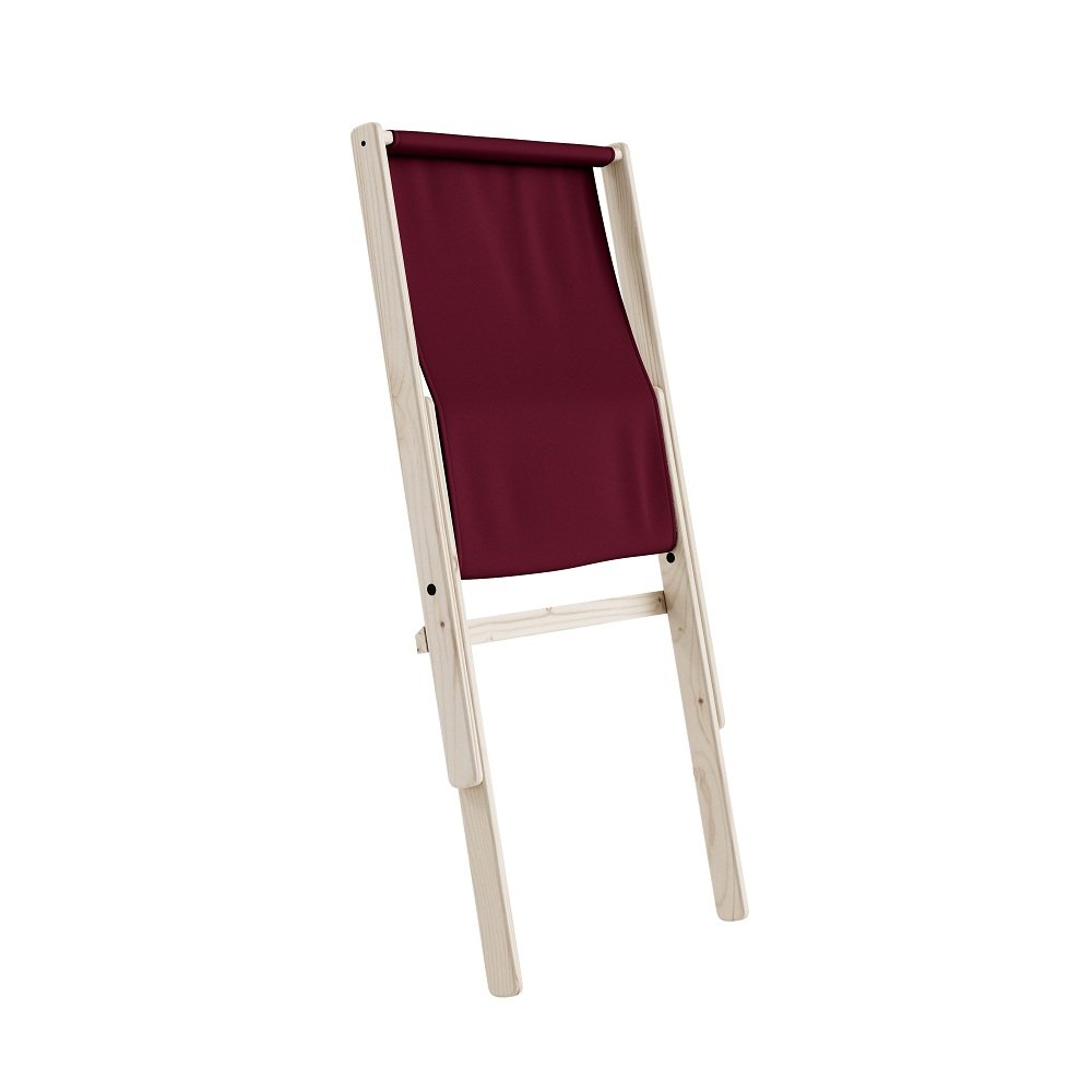 Fauteuil futon BOOGIE hêtre massif coloris bordeaux