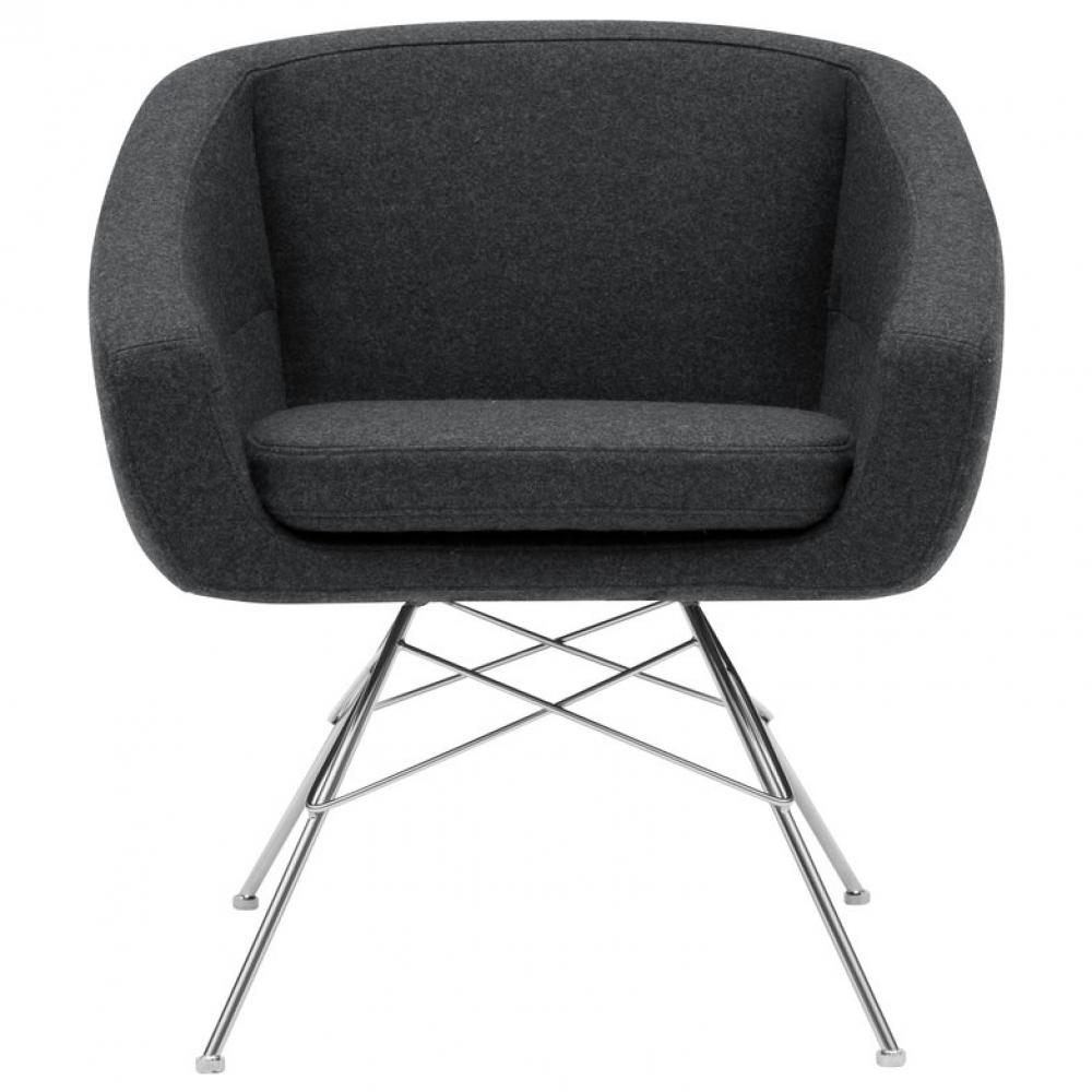 Fauteuil de réunion/salle à manger AIKO pied acier chromé SOFTLINE