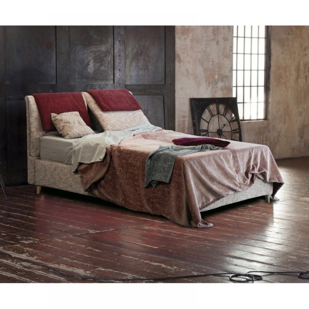 Lit coffre KINTANA couchage 80x190 cm Cachemire rose