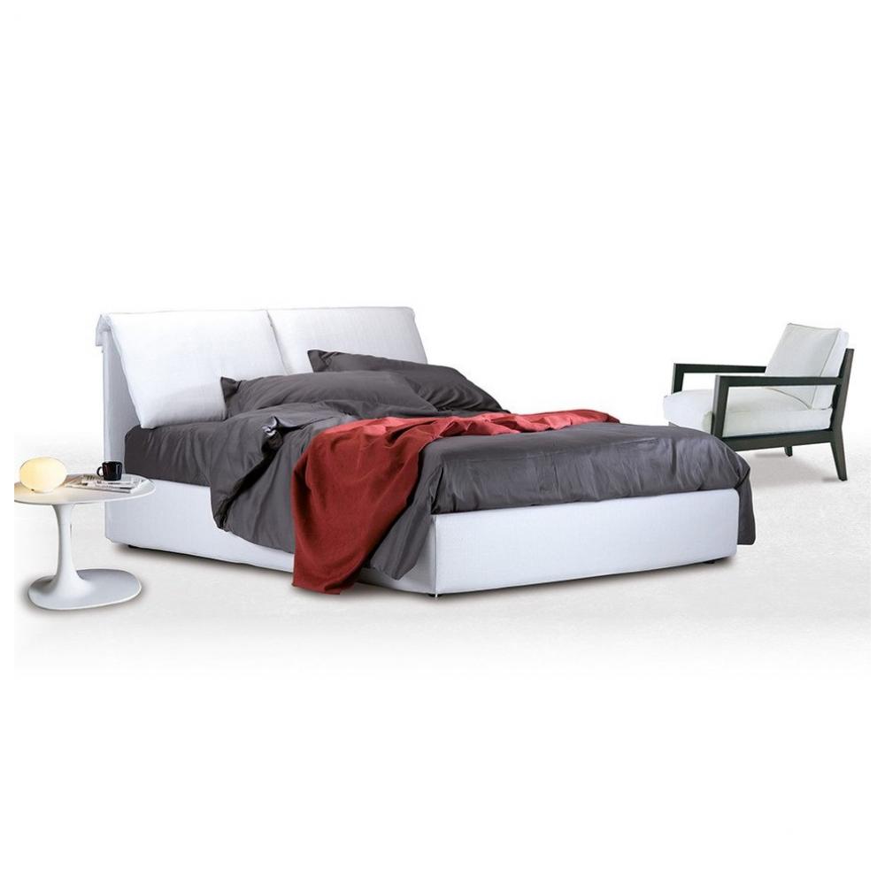 Lit coffre TEZE couchage 160x190 cm Joint blanc 