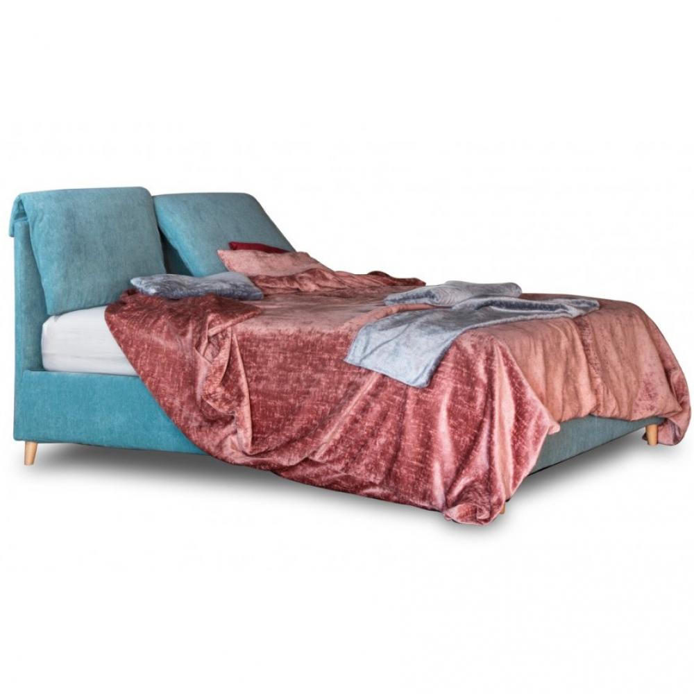 Lit coffre TEZE couchage 80x190 cm Queens bleu