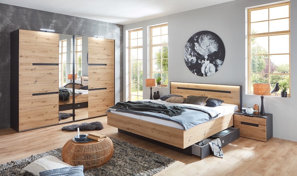 Canapé-lit extensible 90*200 et 180*200 cm avec tiroirs et sommiers en pin,  lit avec espace de rangement, blanc