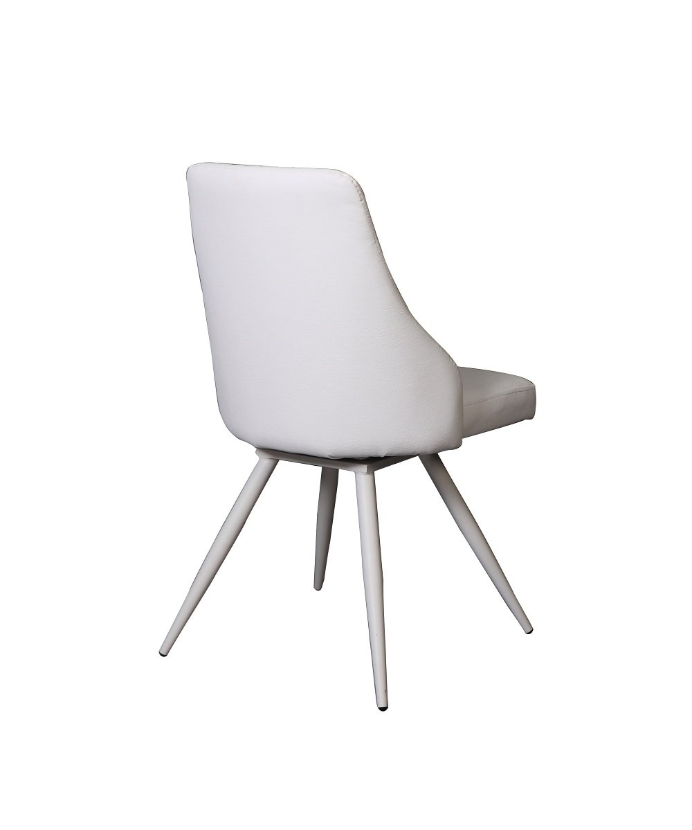 Lot de 2 chaises design FREEWAY WHITE pivotant à 180° assise polyuréthane blanc