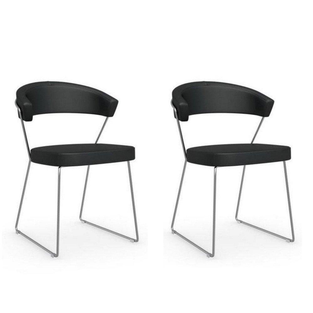 Lot de 2 chaises NEW YORK design italienne  