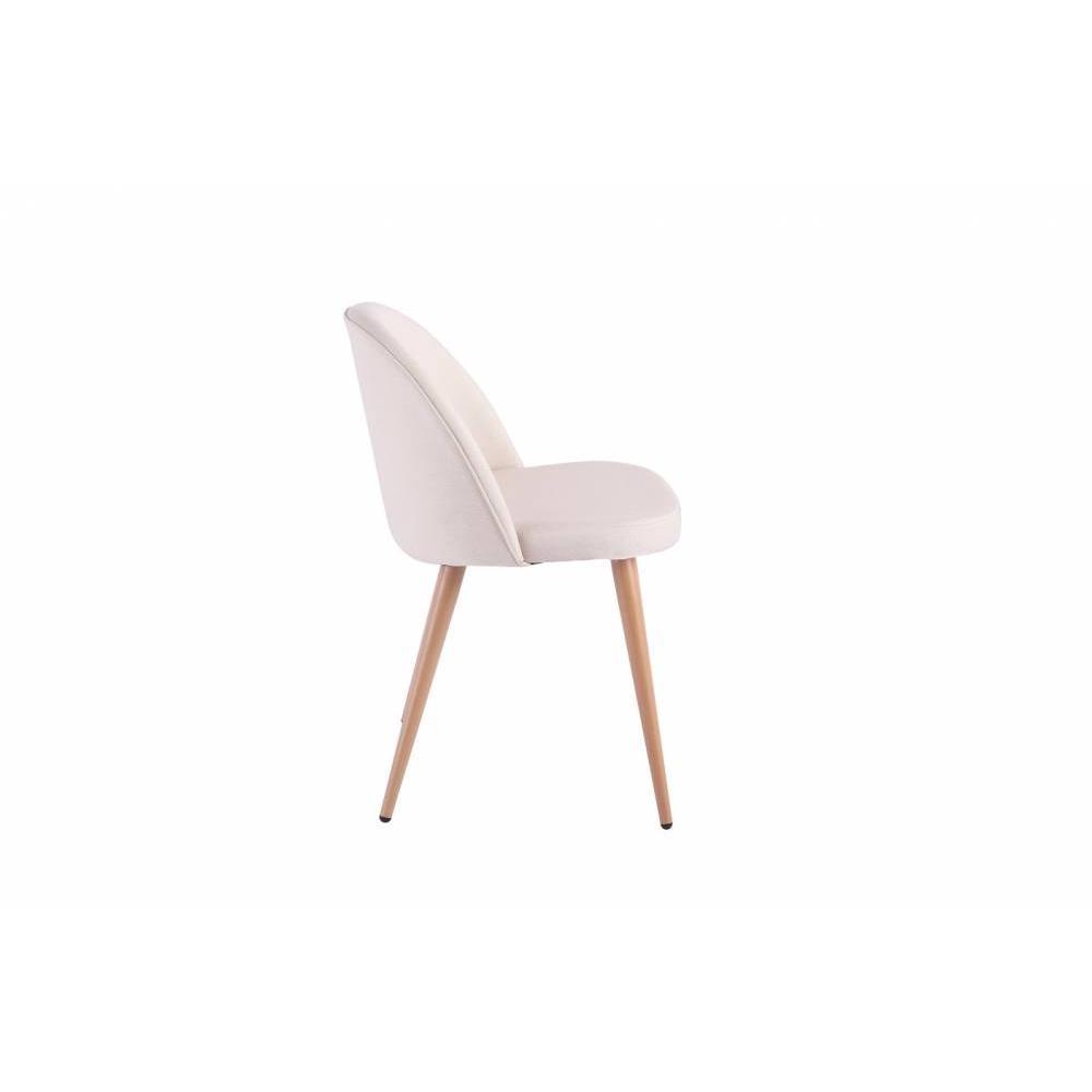 Lot de 4 chaises scandinaves Maury Beige