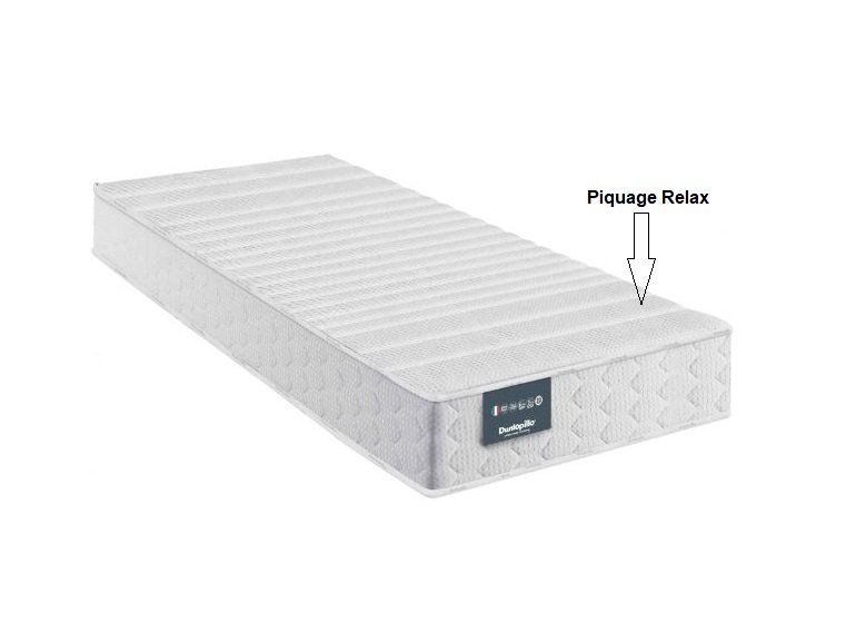 Matelas Dunlopillo EUGEN 2 20 cm couchage 80x200 cm confort ferme