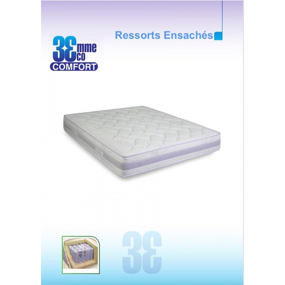 Matelas Eco-Confort Ressorts Ensaches 7 Zones  90*25*200cm