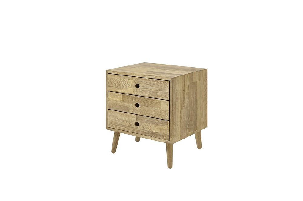 Commode MIALY 3 tiroirs chêne Massif Huilé 