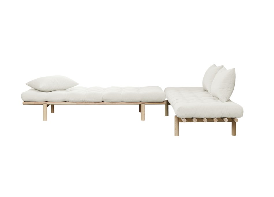 Méridienne futon PACE en pin coloris naturel couchage 75*200 cm.