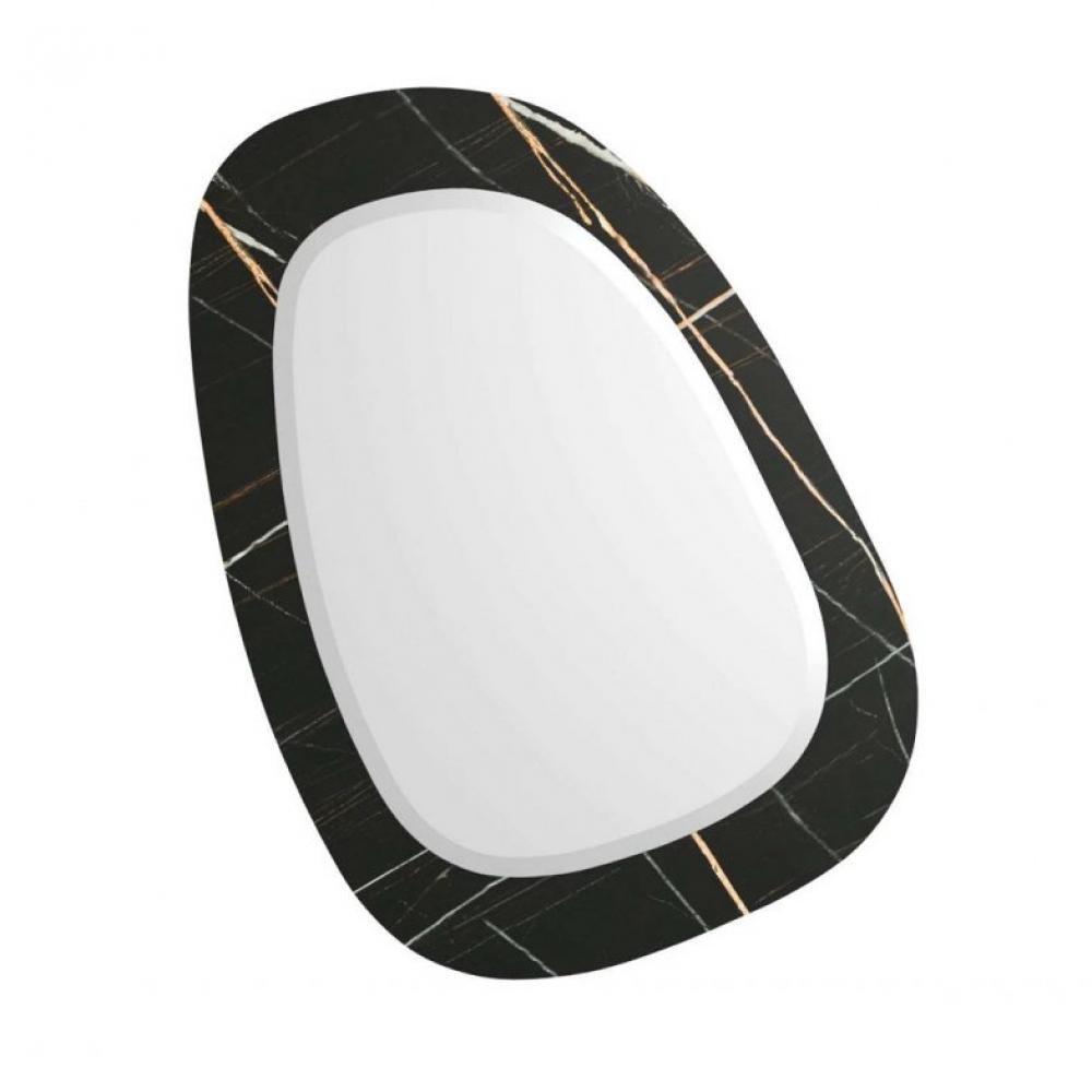 Miroir MIAMI VICE cadre verre en marbre noir brillant