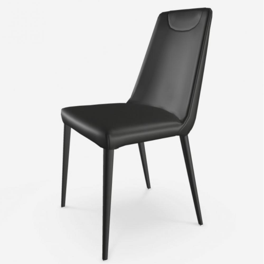 Chaise SOFIA  en Eco-cuir noir
