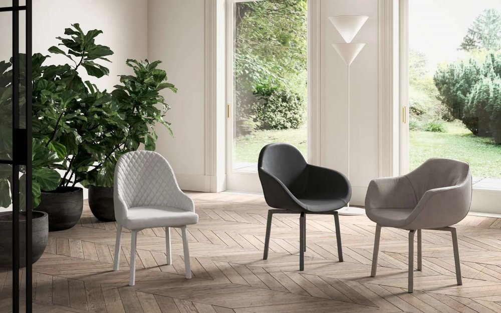 OZZIO TEN Chaise Pivotante en Cuir Crème Café