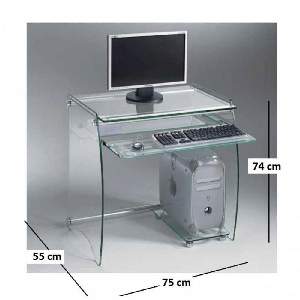 Bureaux, meubles et rangements, POCKET bureau pour ordinateur en verre