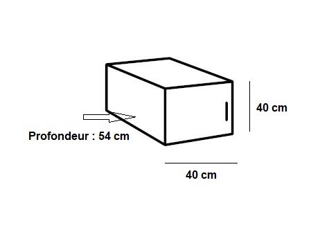 Sur meuble armoire penderie 1 porte MALTA laquée blanc cassé L : 40 cm