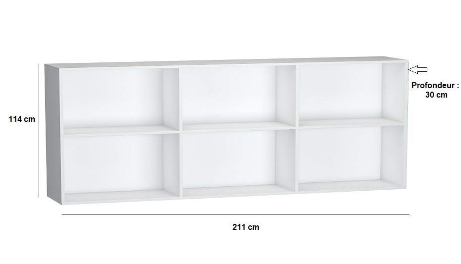 Sur-meuble lit escamotable VERTIGO 90 x 200 cm blanc mat