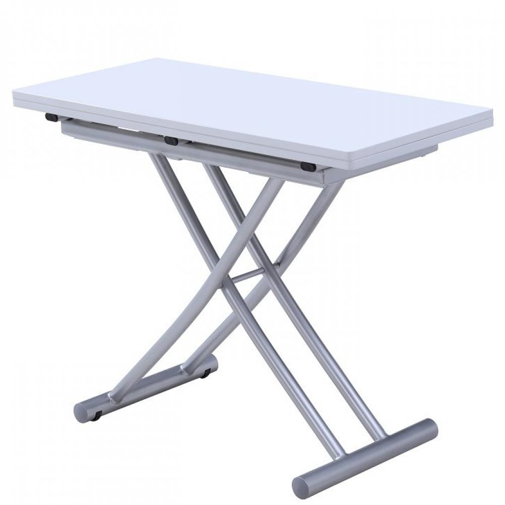 Table relevable extensible COLIBRI ultra compacte laquée blanc