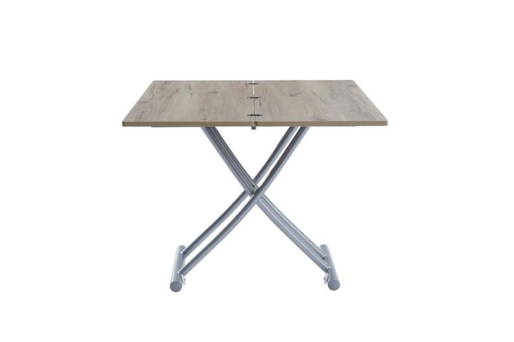 Table relevable extensible COLIBRI ultra compacte mélaminé chêne naturel