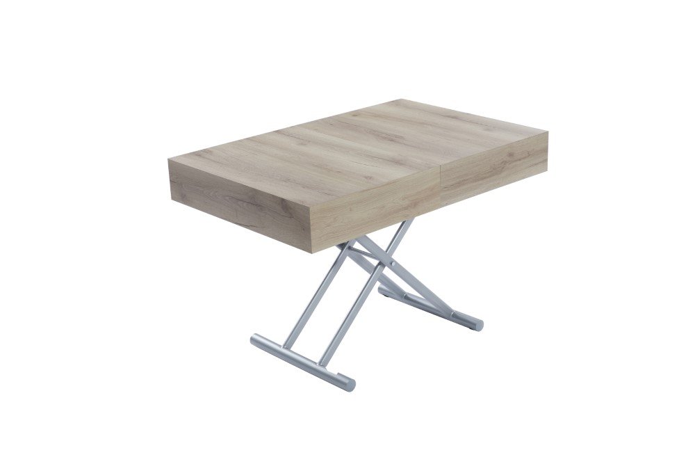 Table relevable extensible HARIE mélaminée chêne naturel