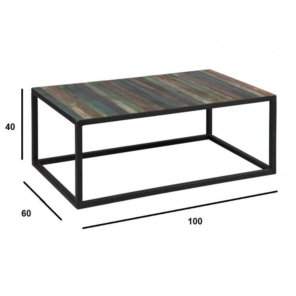 Table basse RECOVER en bois recyclés