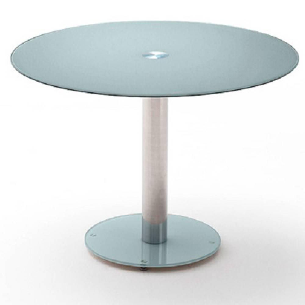 Table repas ronde design FATEN en verre bleu