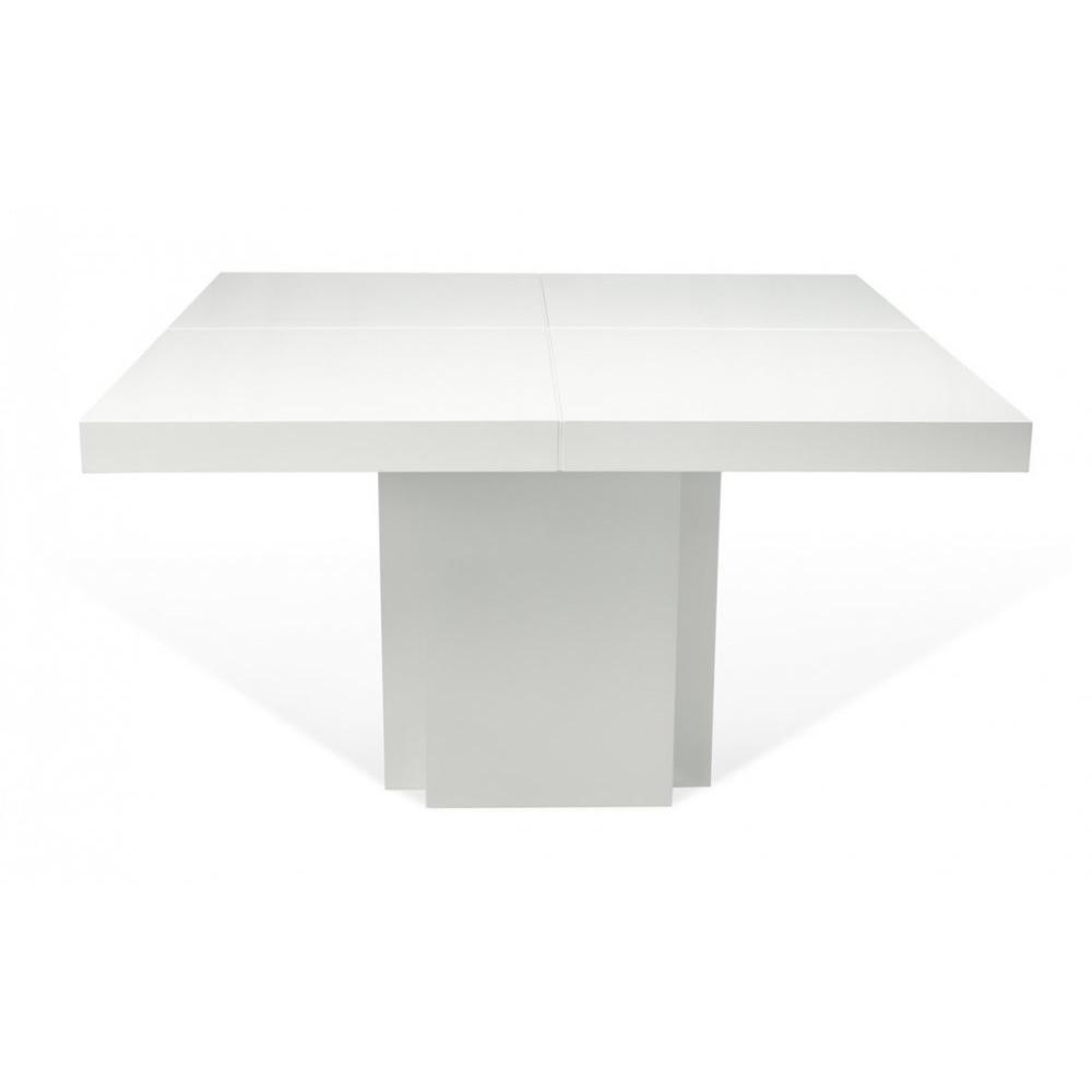 table repas DUSK 150 x 150 cm blanche brillante
