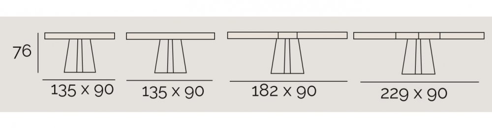 Table repas extensible CROSS 8 couverts 135/229x90cm pied métal noir plateau chêne noueux 