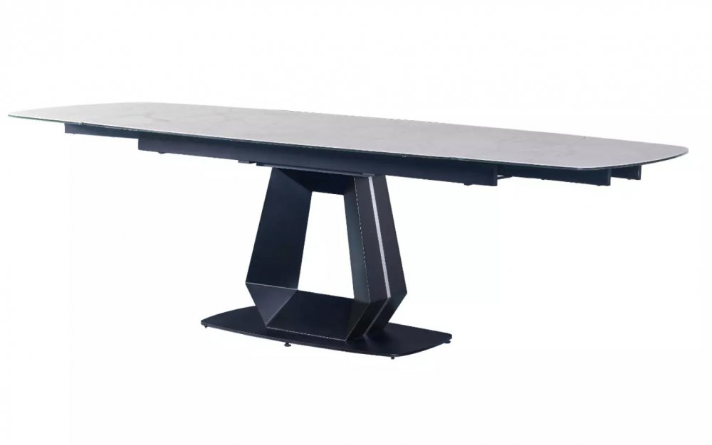 Table de repas extensible DIAMOND 180 x 100 cm plateau finition Marbre