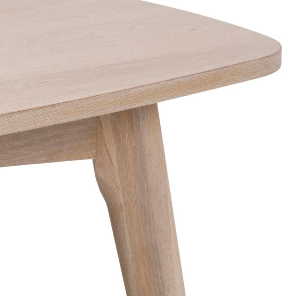 Table de repas MARTA 180 x 90 cm plateau et piétement en chêne huilé naturel 