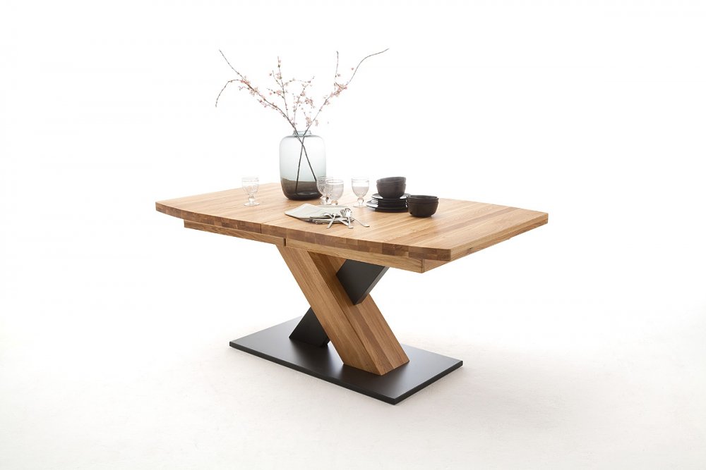 Table repas extensible MEUDON 180/270 x 90 cm chêne sauvage massif huilé